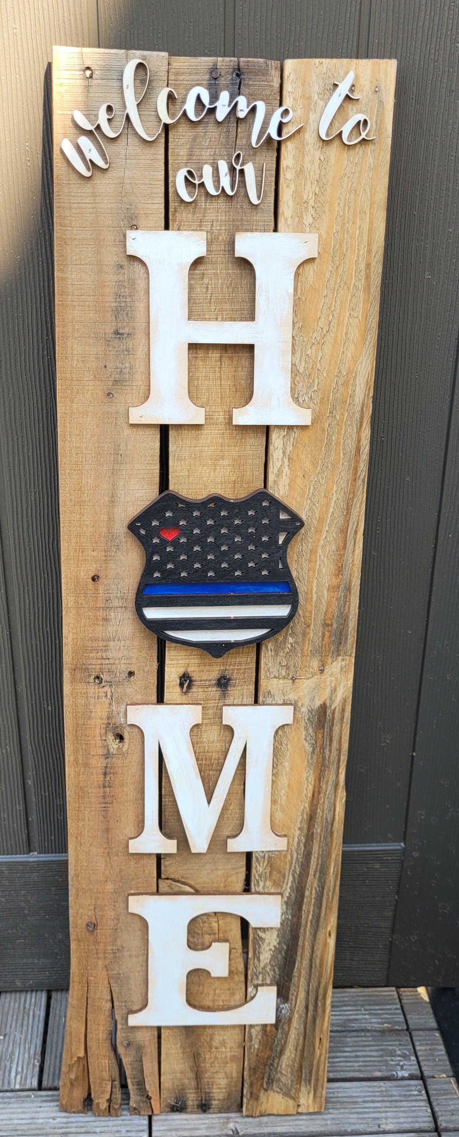 Rustic wood Welcome Sign