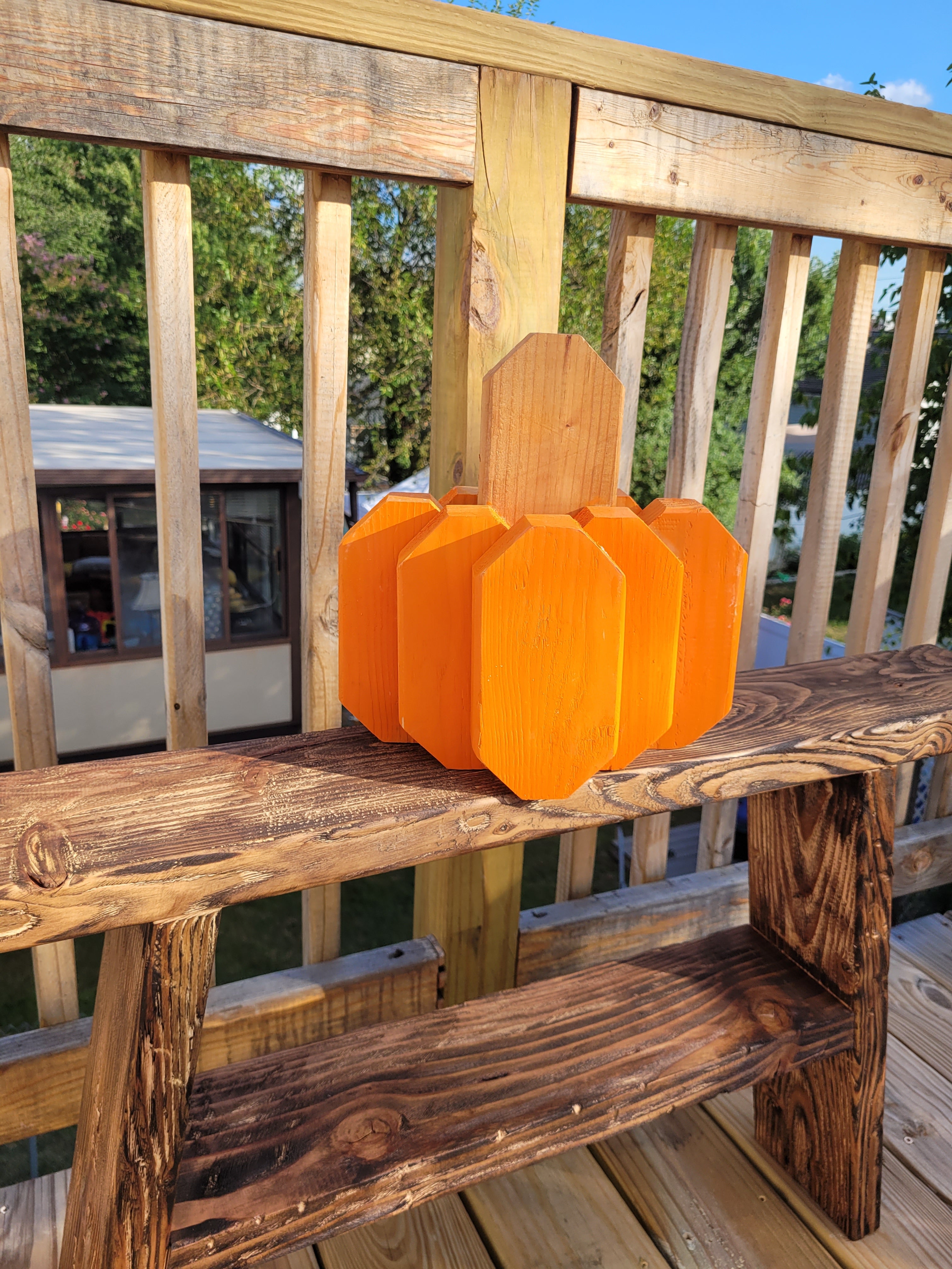 Wooden pumpkin fall/decor