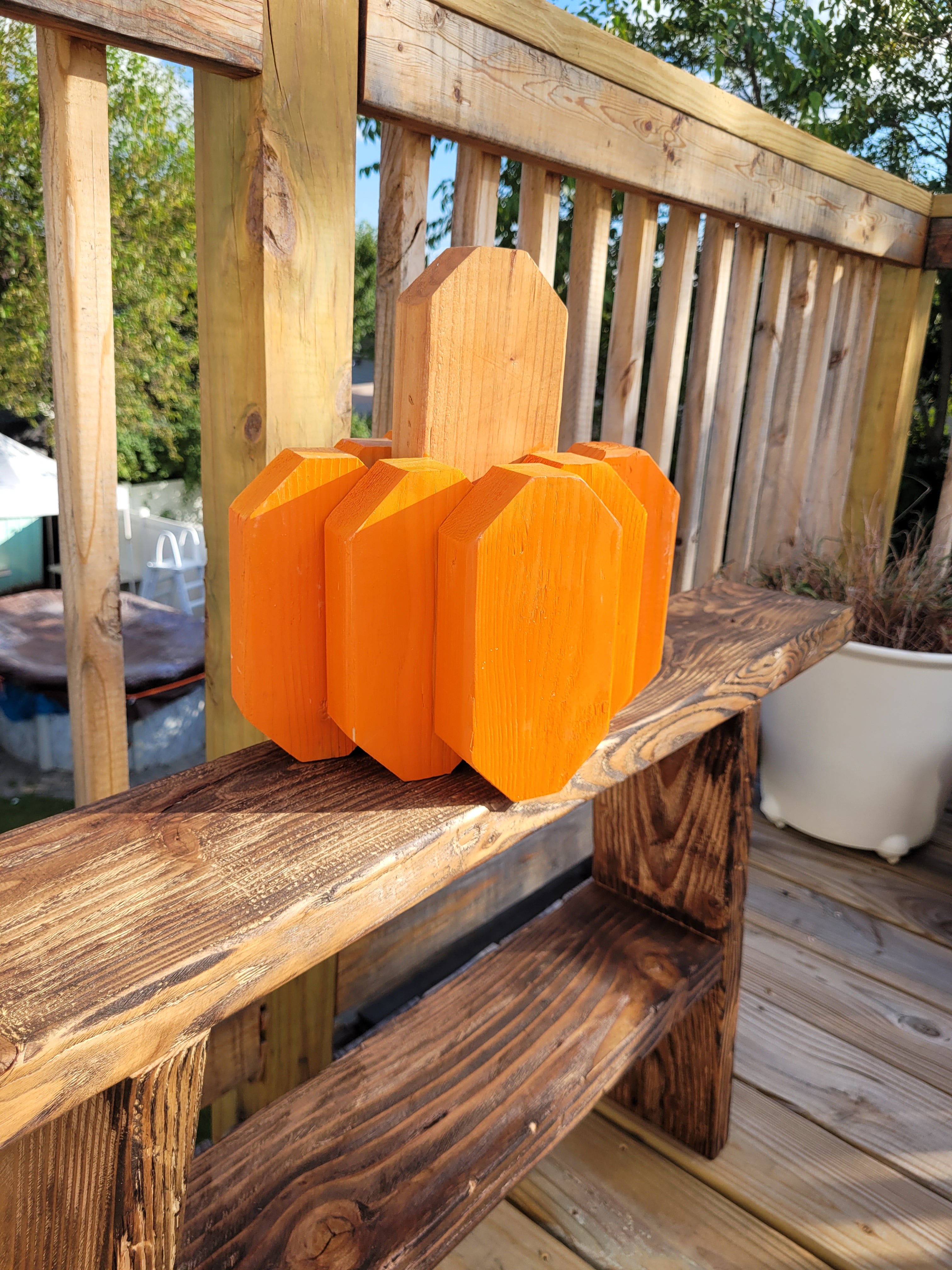 Wooden pumpkin fall/decor