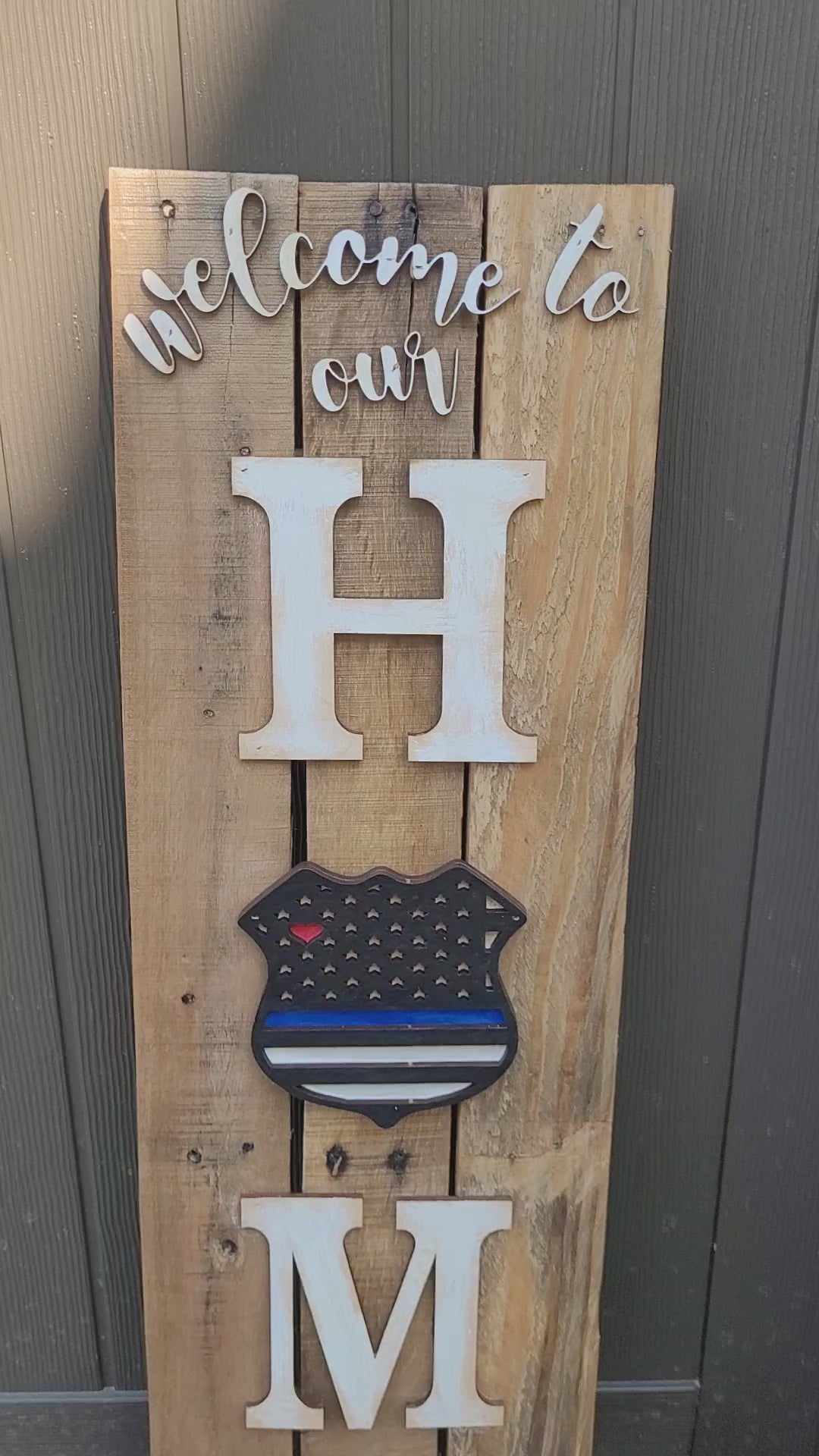 Rustic wood Welcome Sign